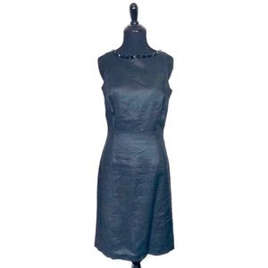 Zara Jewel Embellished Black Sleeveless Sheath